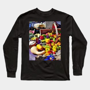 Colorful Vegetables in a Farmer's Market Long Sleeve T-Shirt